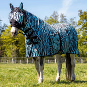 HKM Fly Rug Zebra with a Hood Aqua/Black