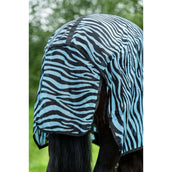 HKM Fly Rug Zebra with a Hood Aqua