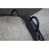 HKM Lunging Girth Canvas Whiteh Double Handgriff Black