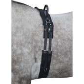 HKM Lunging Girth Canvas Whiteh Double Handgriff Black