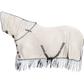 HKM Fly Rug Fringes Removable Neck Silver/Grey