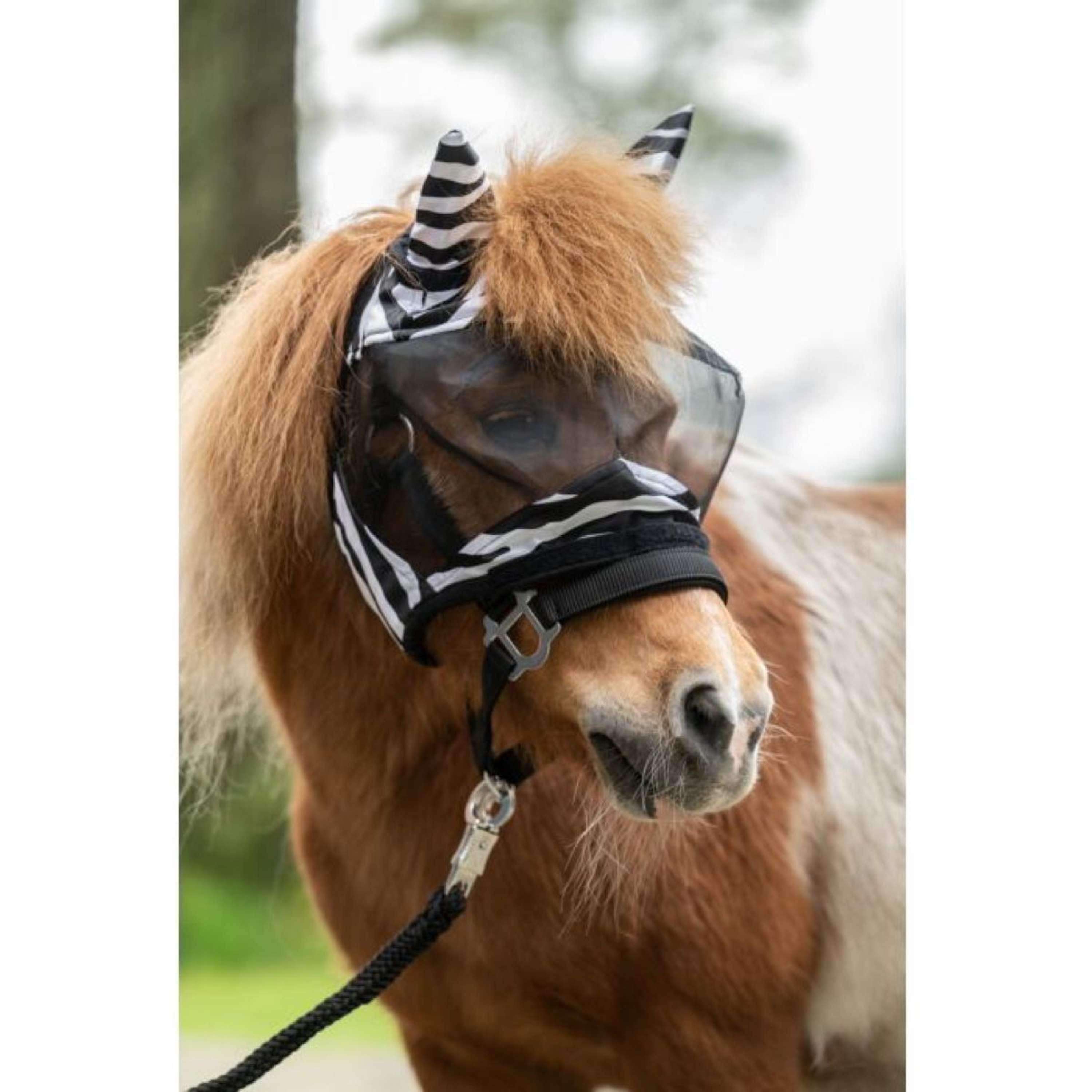 HKM Fly Mask Zebra Black/White