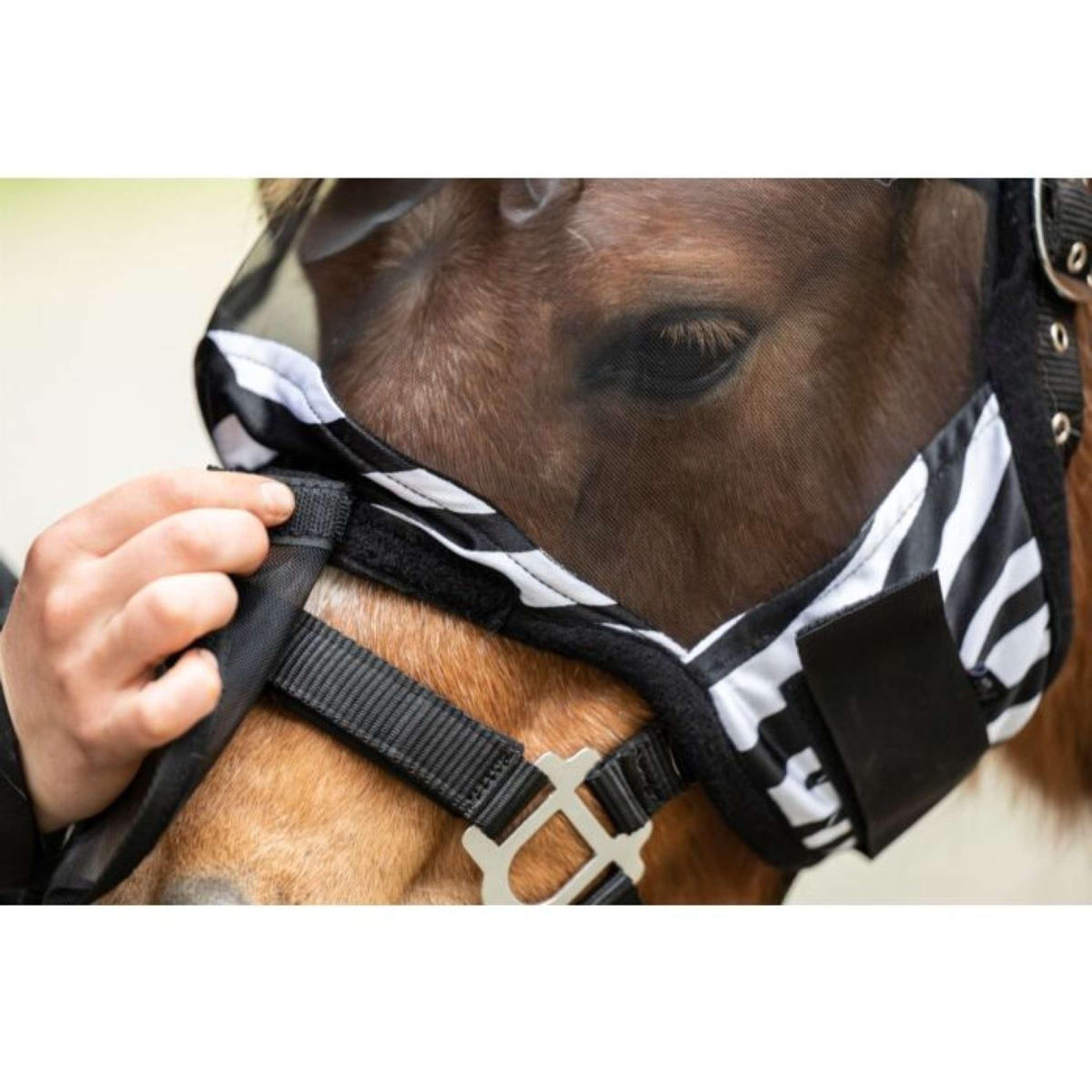 HKM Fly Mask Zebra Black/White