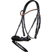 HKM Bridle Rosegold Glamour Black/Rosegold