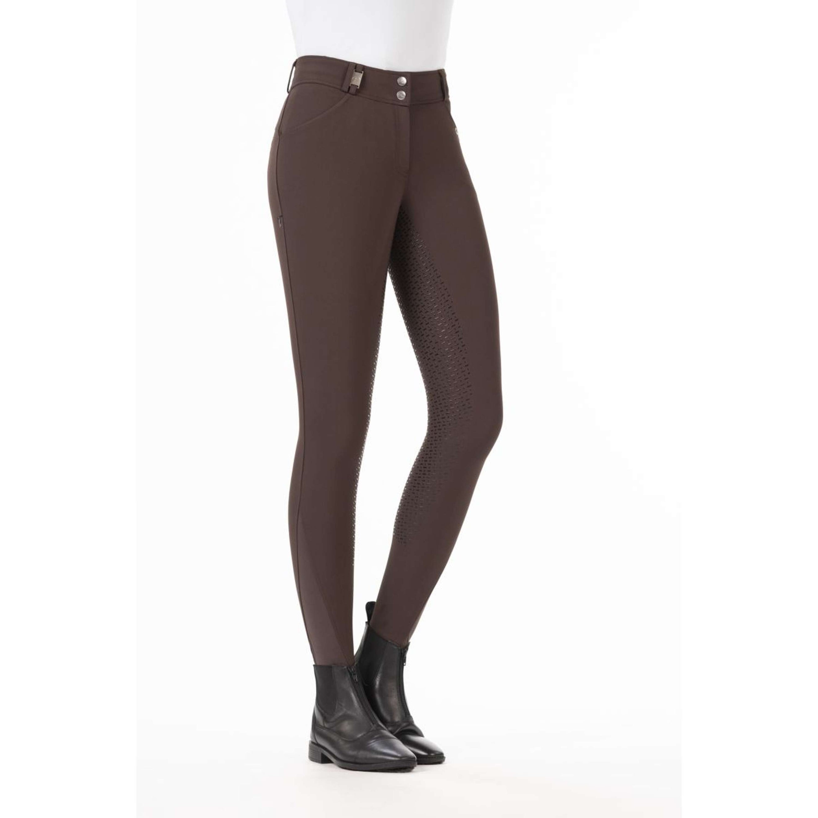 HKM Breeches Monaco Crystal Silicon Seat Darkbrown