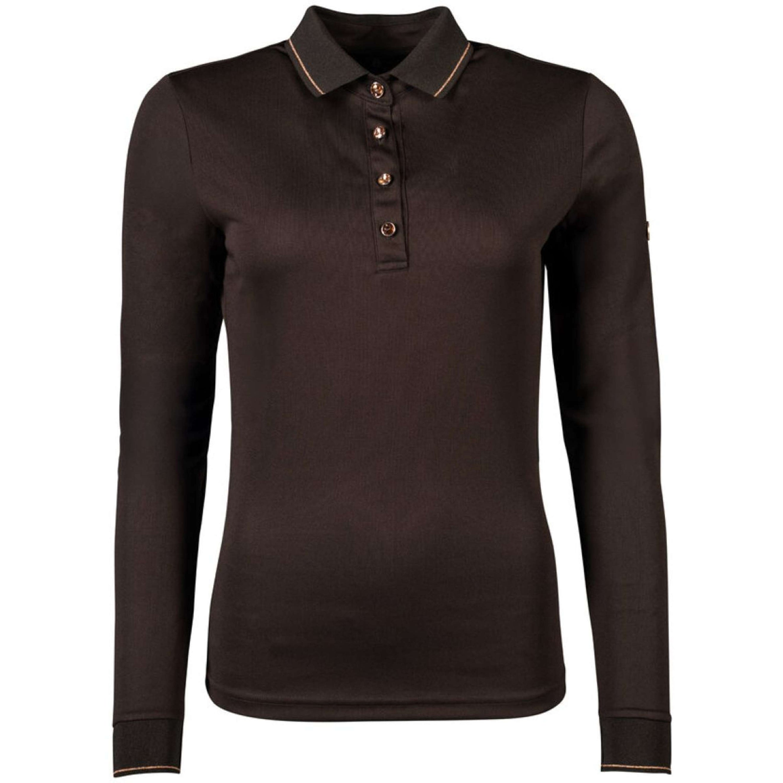 HKM Poloshirt Rosegold Glamour Longsleeve Brown/Rosegold HKM Poloshirt Rosegold Glamour Longsleeve Brown/Rosegold