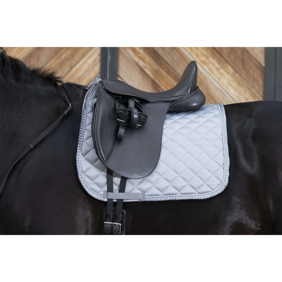 HKM Saddlepad Monaco Noble Dressage Grey/Blue