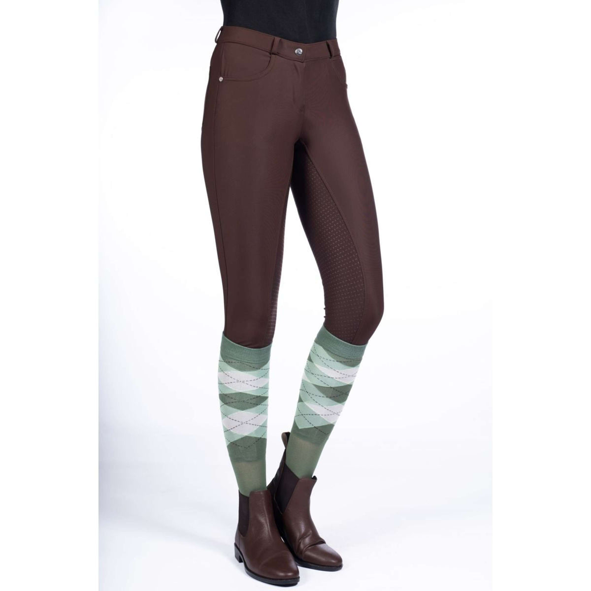 HKM Breeches Luna Full Grip Darkbrown