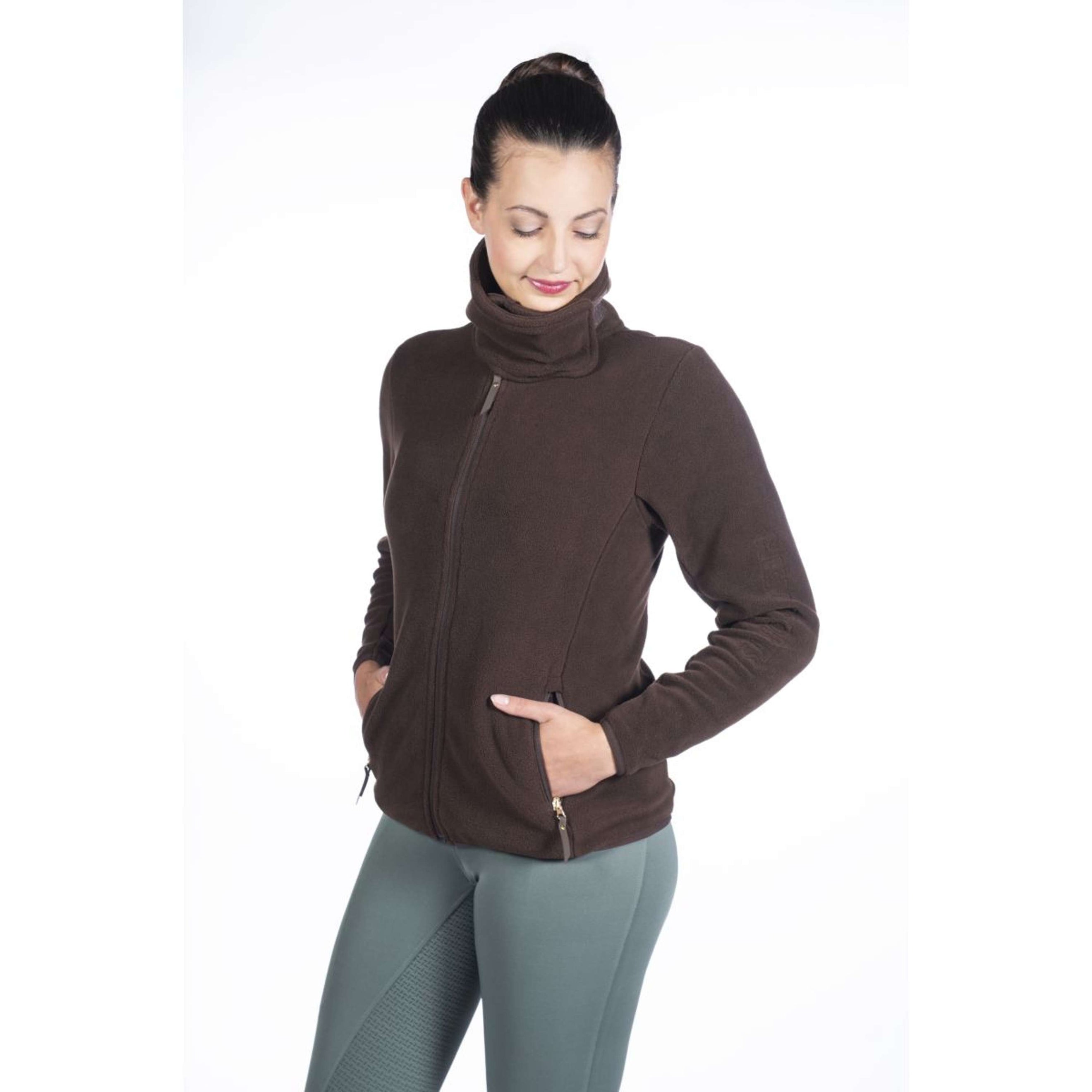 HKM Fleece Vest Basil Darkbrown