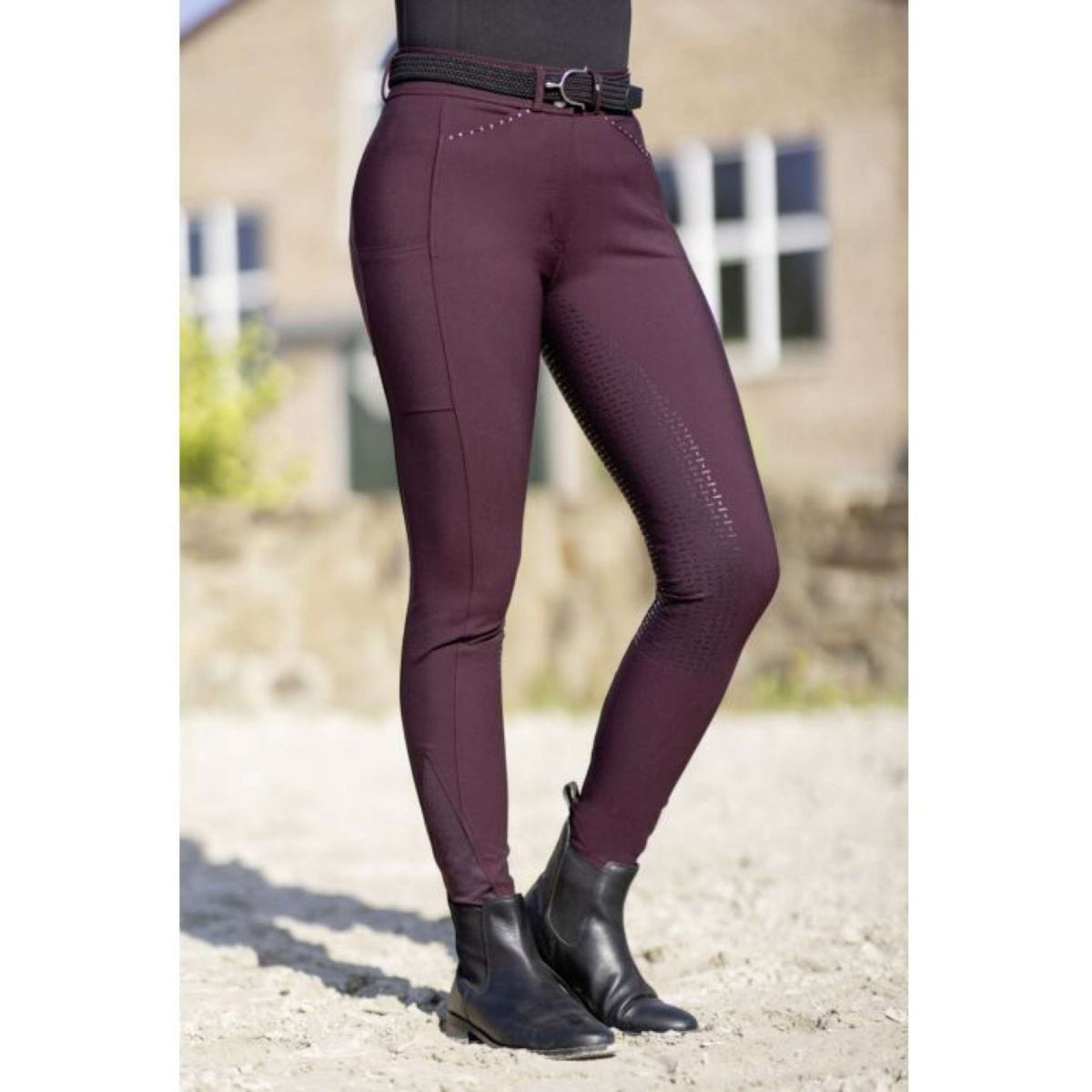 HKM Breeches Helene Full Grip WineRed