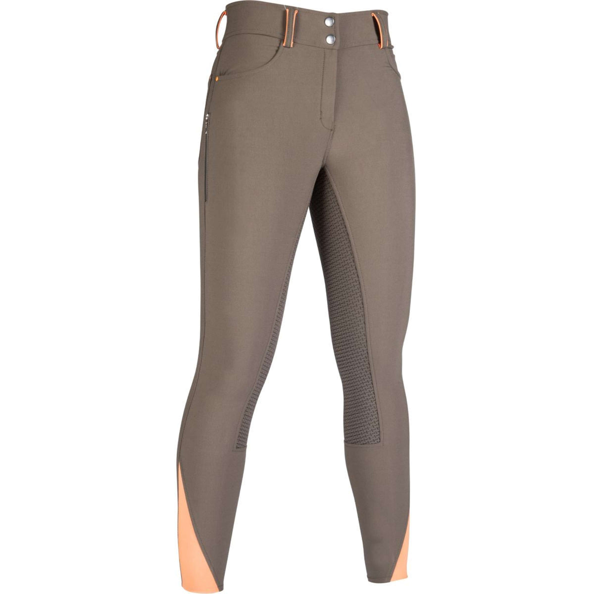 HKM Breeches Lyon Silicon Seat Olive Green