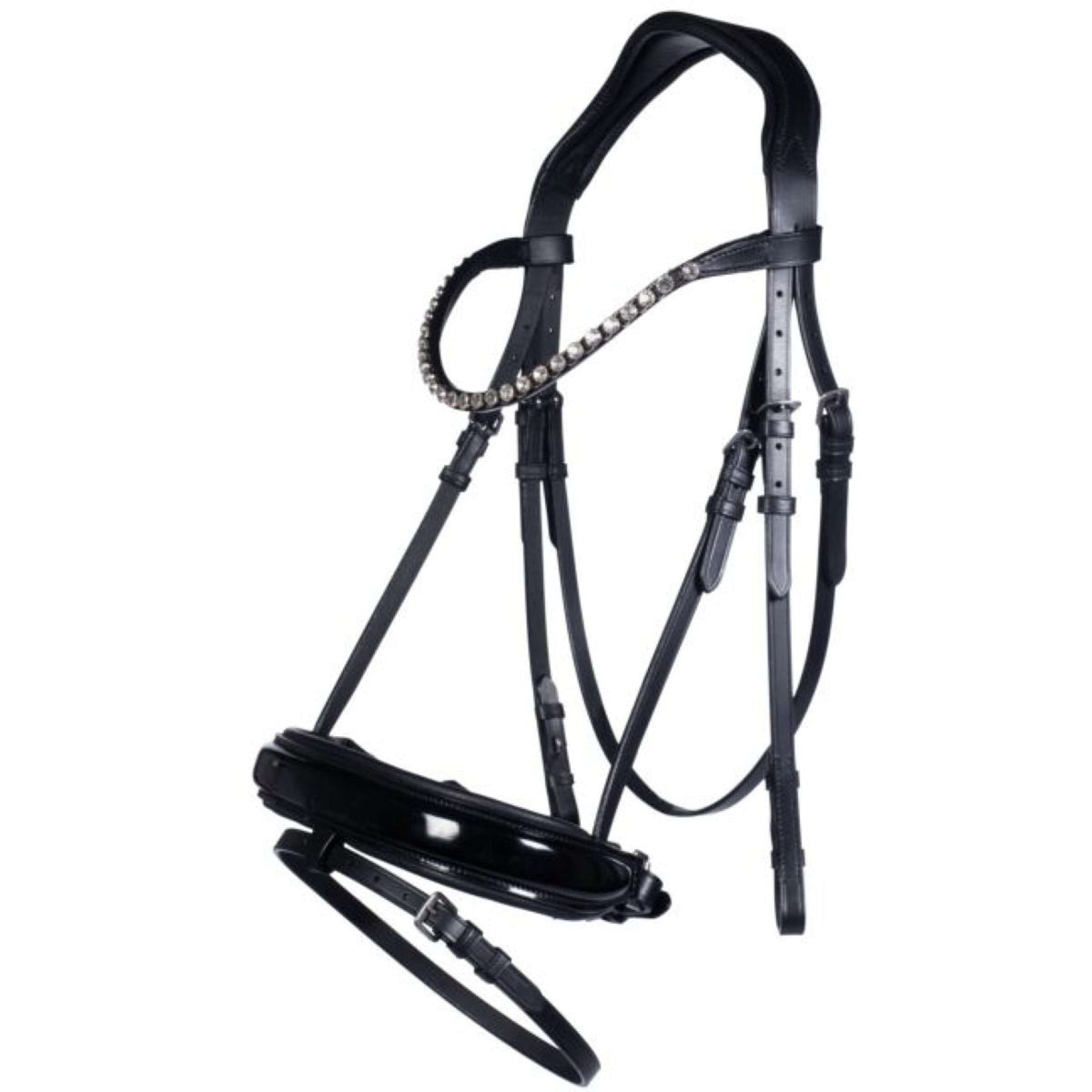 HKM Bridle Fleur Black