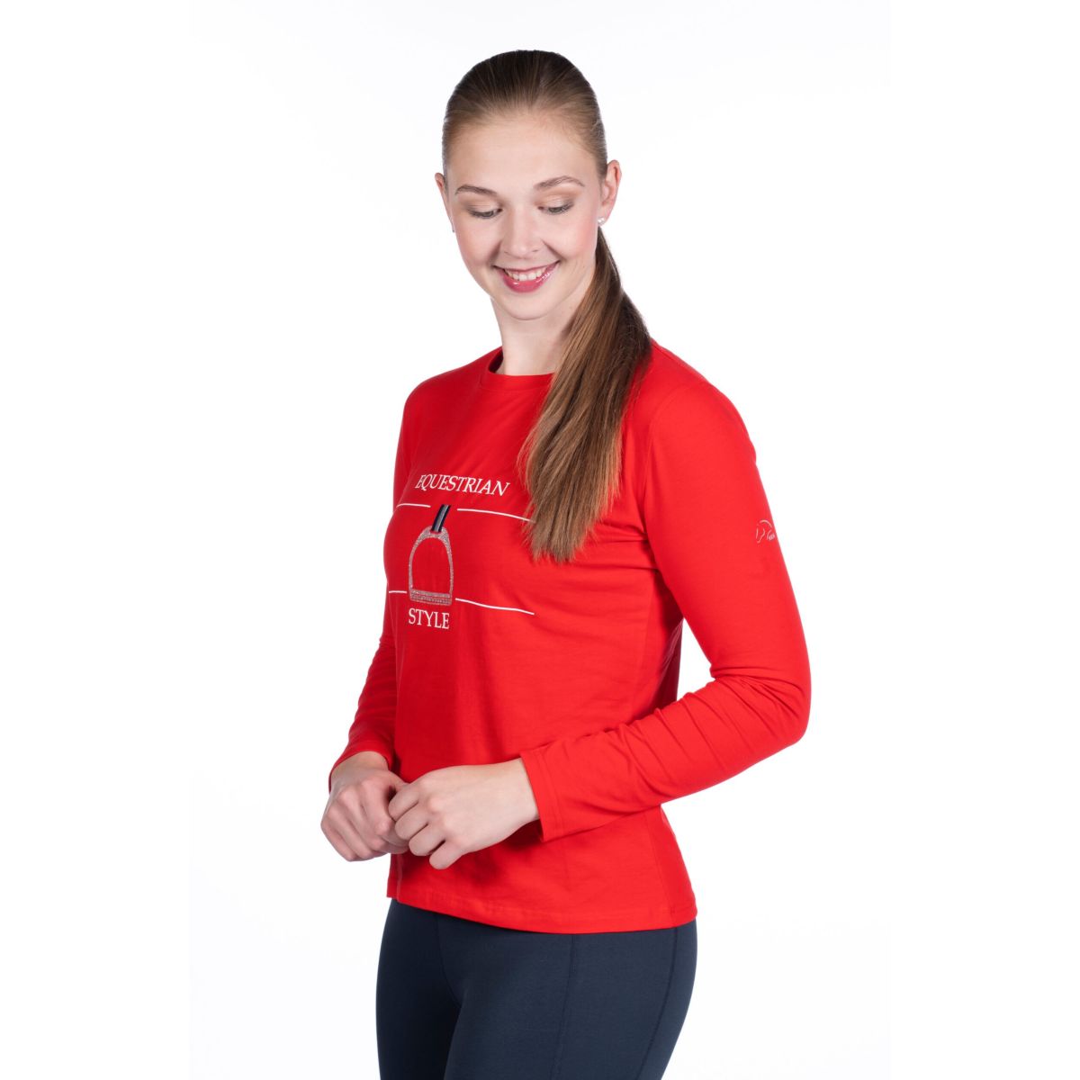 HKM Long Sleeve Equine Sports Red