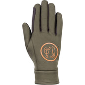 HKM Riding Gloves Lyon Olive Green