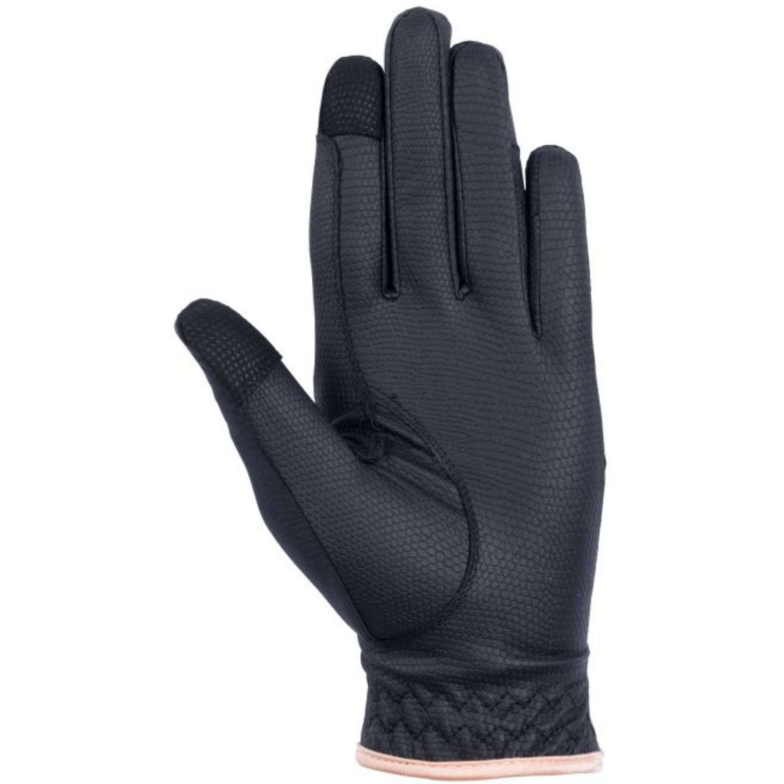 HKM Riding Gloves Rosegold Glamour Black