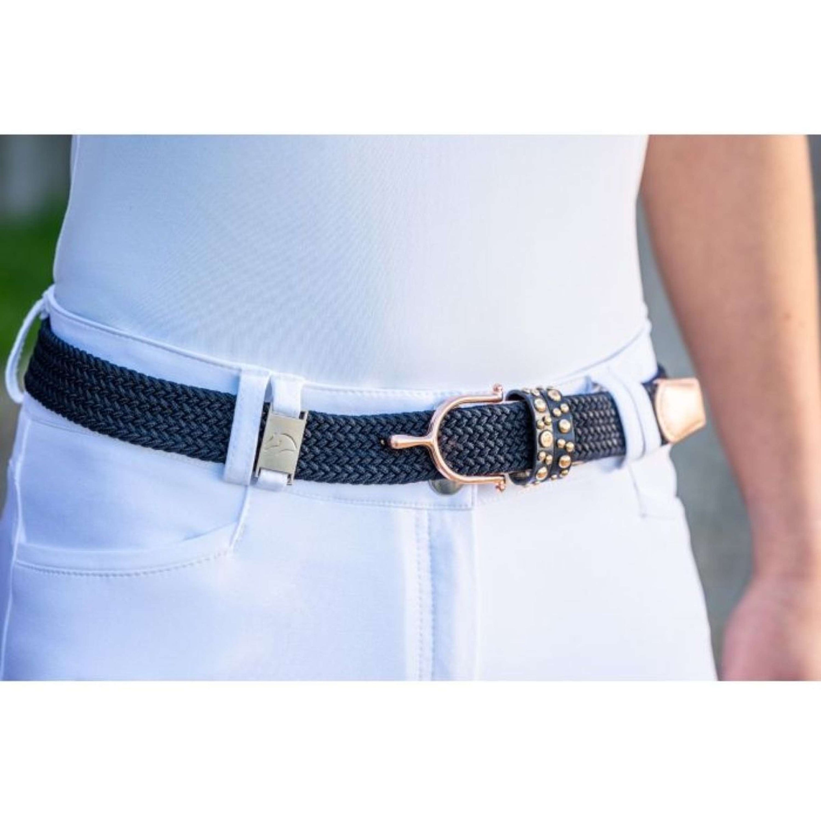 HKM Belt Rosegold Glamour Darkblue