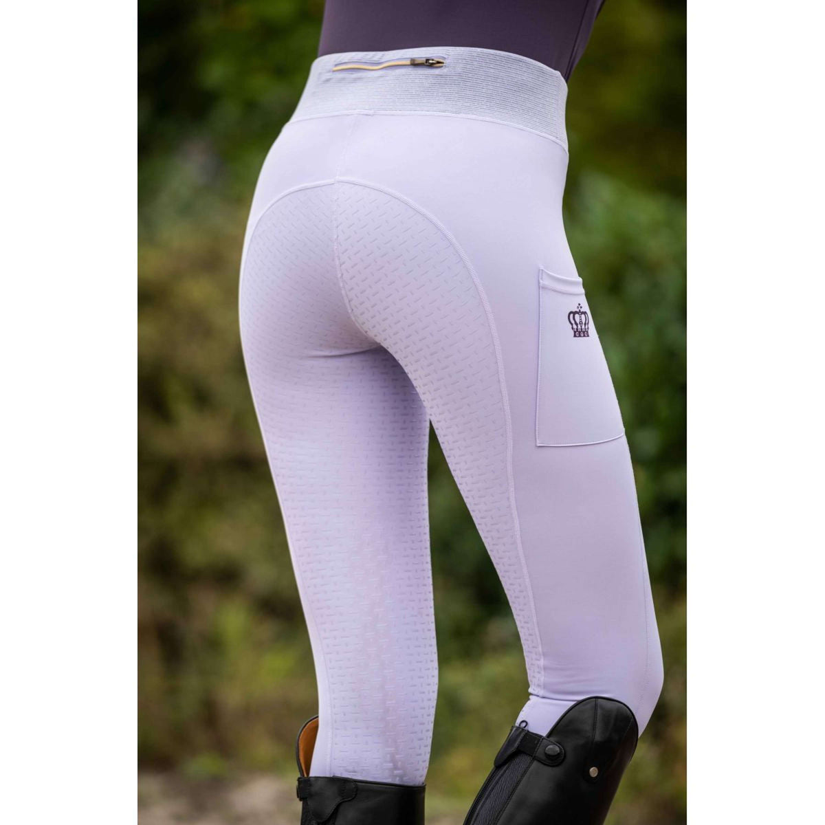 HKM Riding Legging Lavender Bay Full Seat Lavender