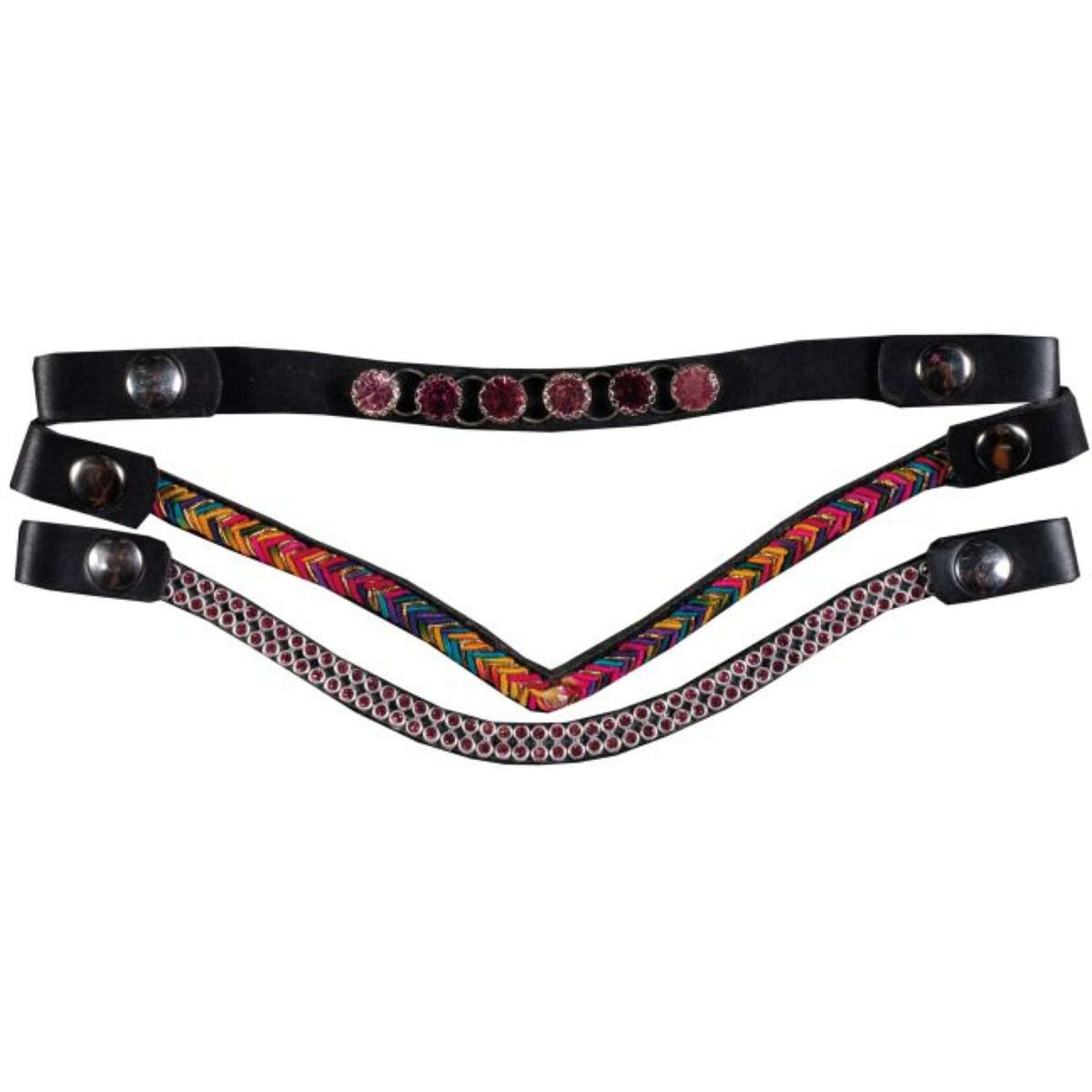 HKM Browband Hobby Horsing Set of 3 Pink