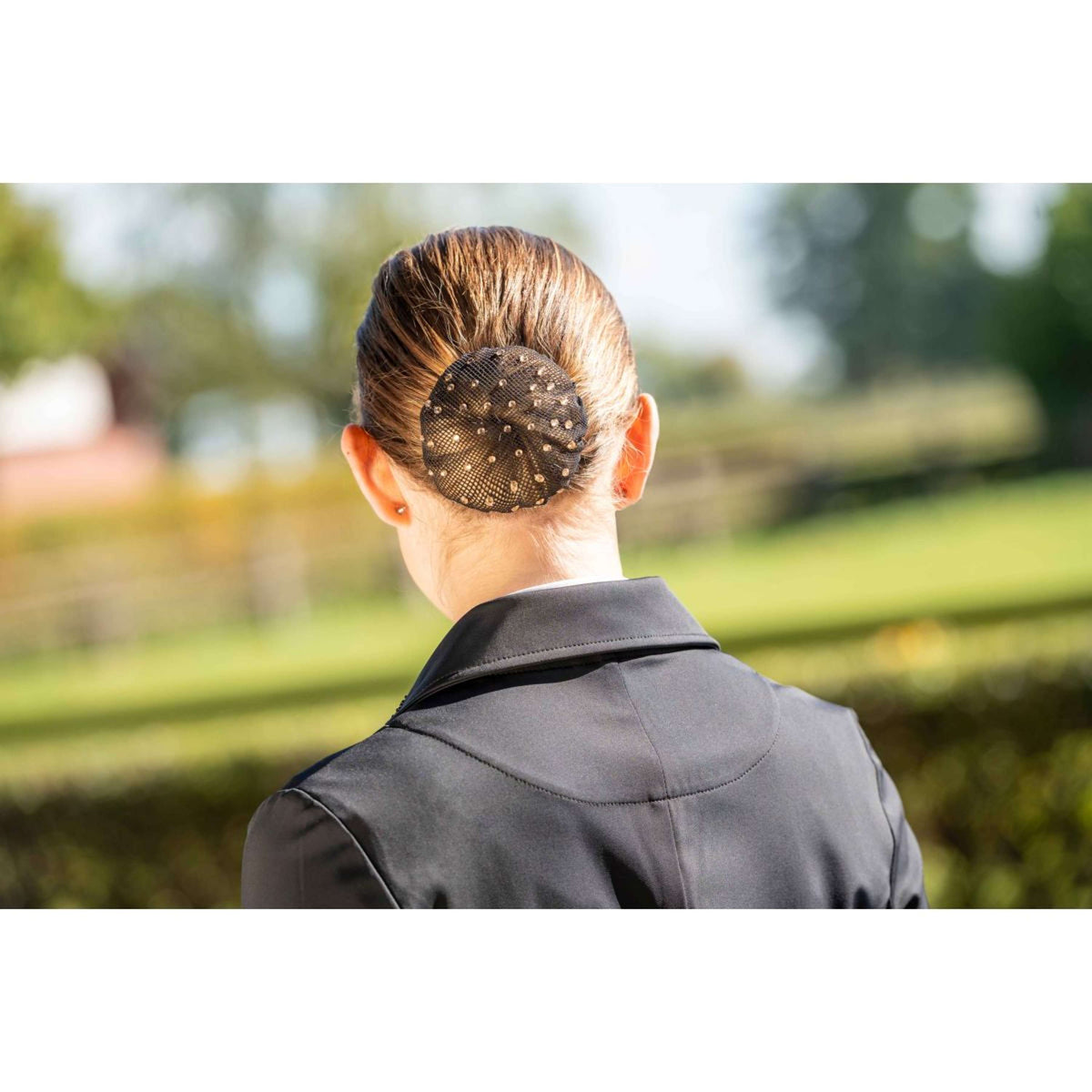 HKM Hair Net Rosegolden Sparkle Black