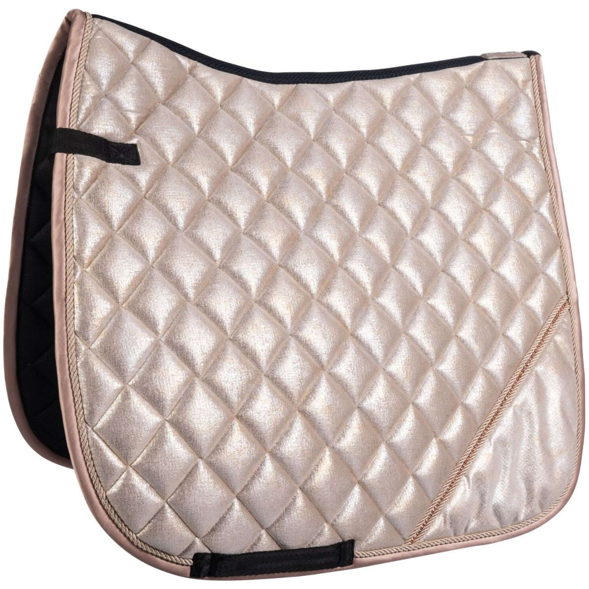 HKM Saddlepad Rosegold Glitter Dressage Vanilla