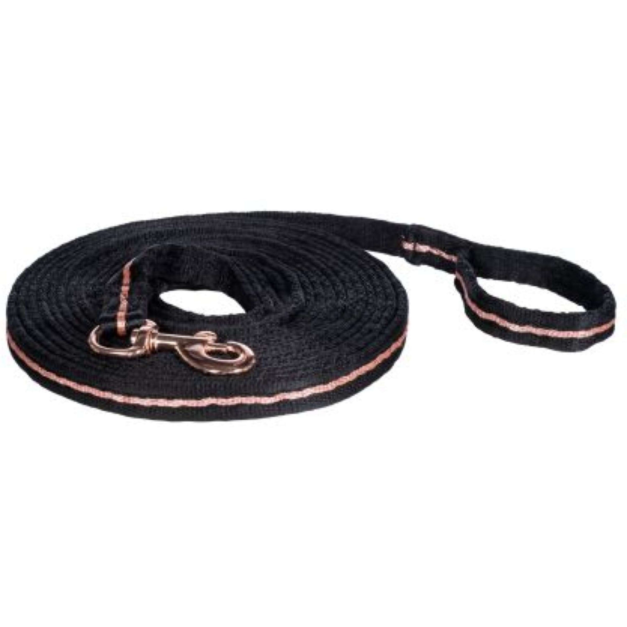 HKM Lunging Side Rope Rosegold Glamour Black/Rosegold