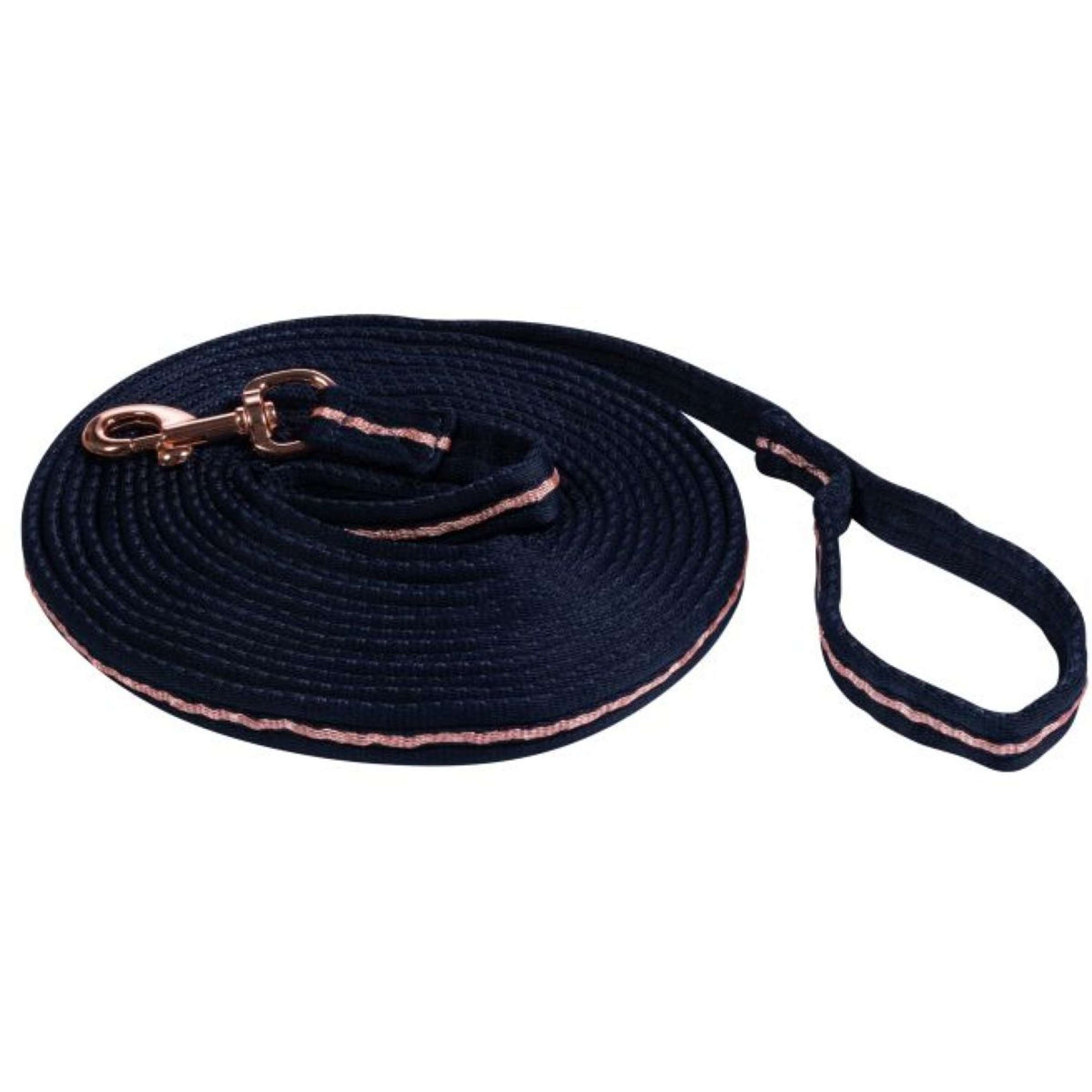 HKM Lunging Side Rope Rosegold Glamour Navy/Rose Gold