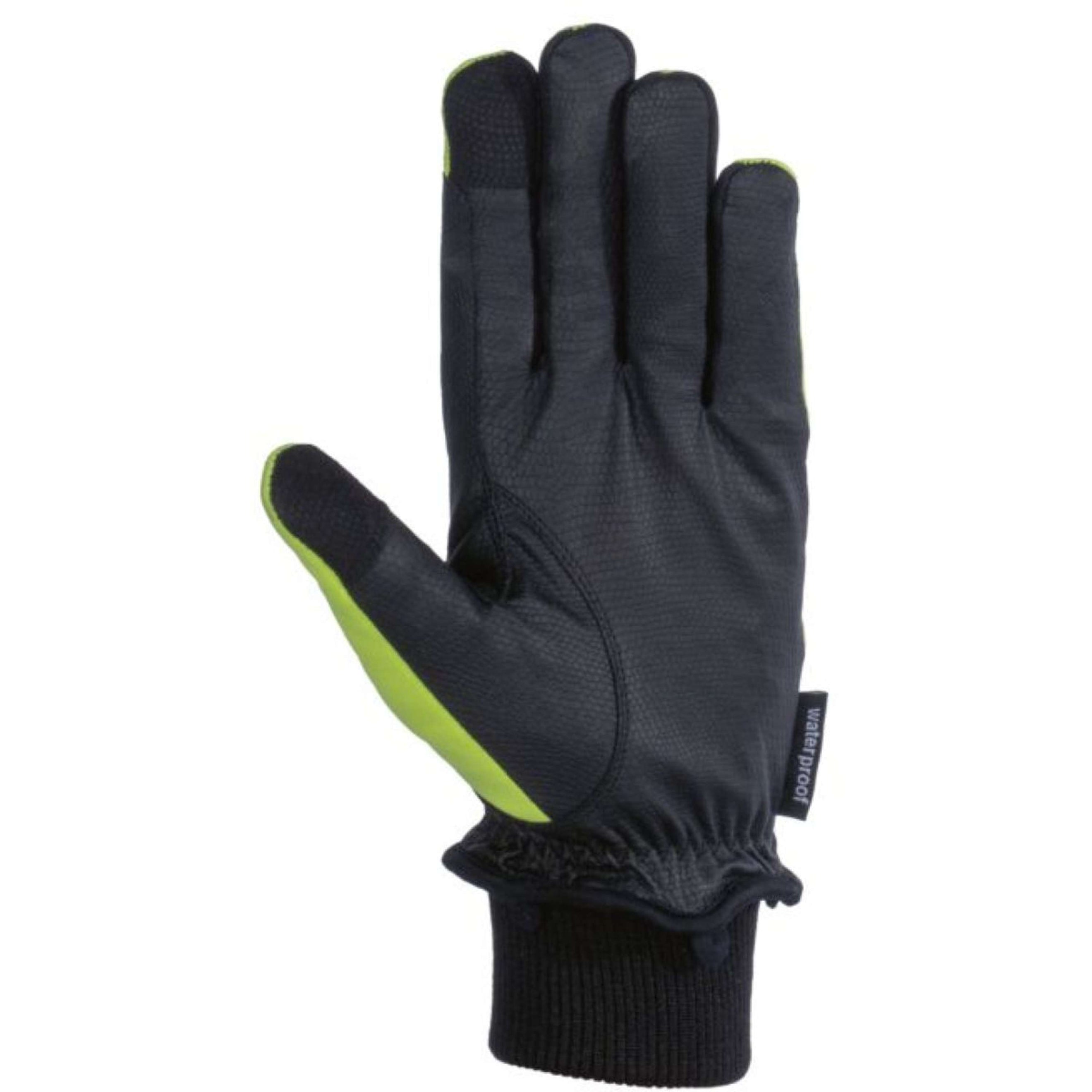 HKM Riding Gloves Reflective Neon Yellow