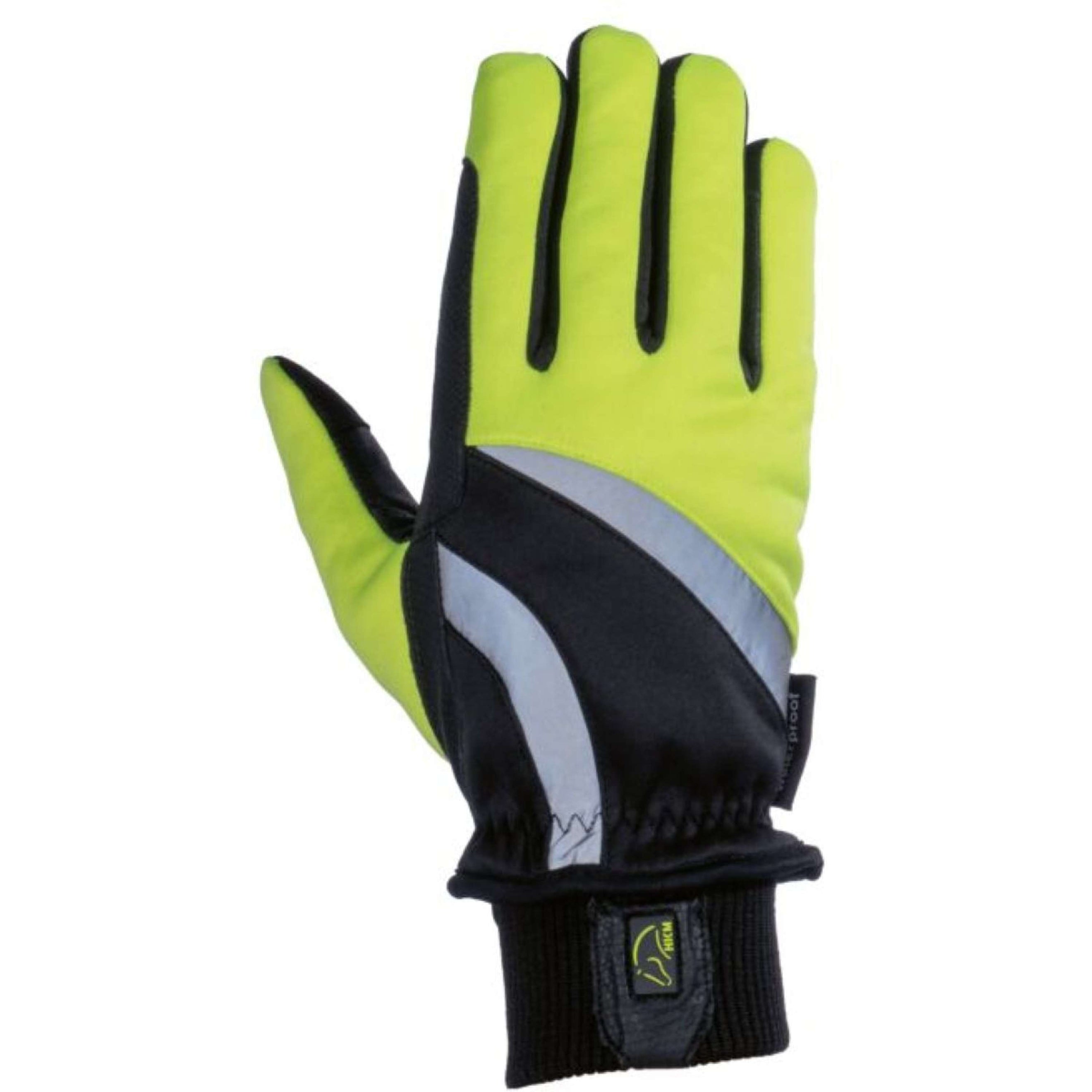 HKM Riding Gloves Reflective Neon Yellow