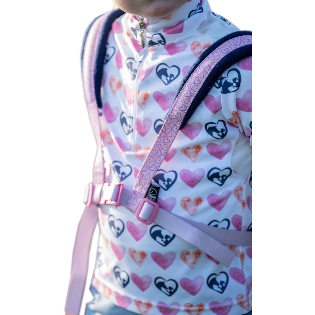 HKM Harness Funny Horses Hearts Pink/Dark Blue