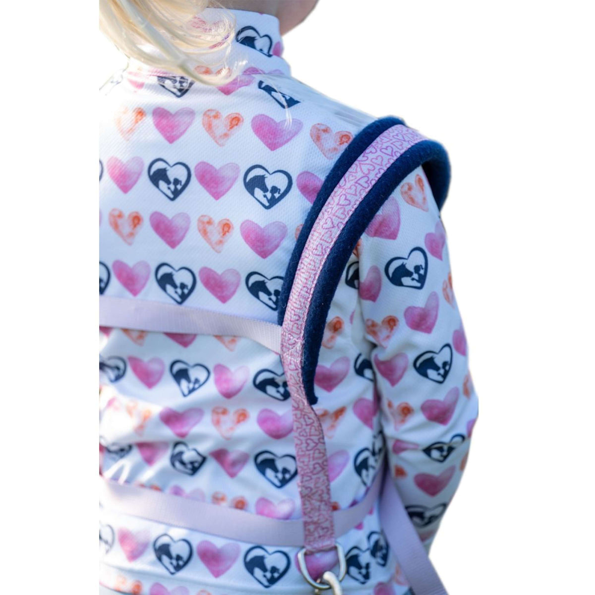 HKM Harness Funny Horses Hearts Pink/Dark Blue