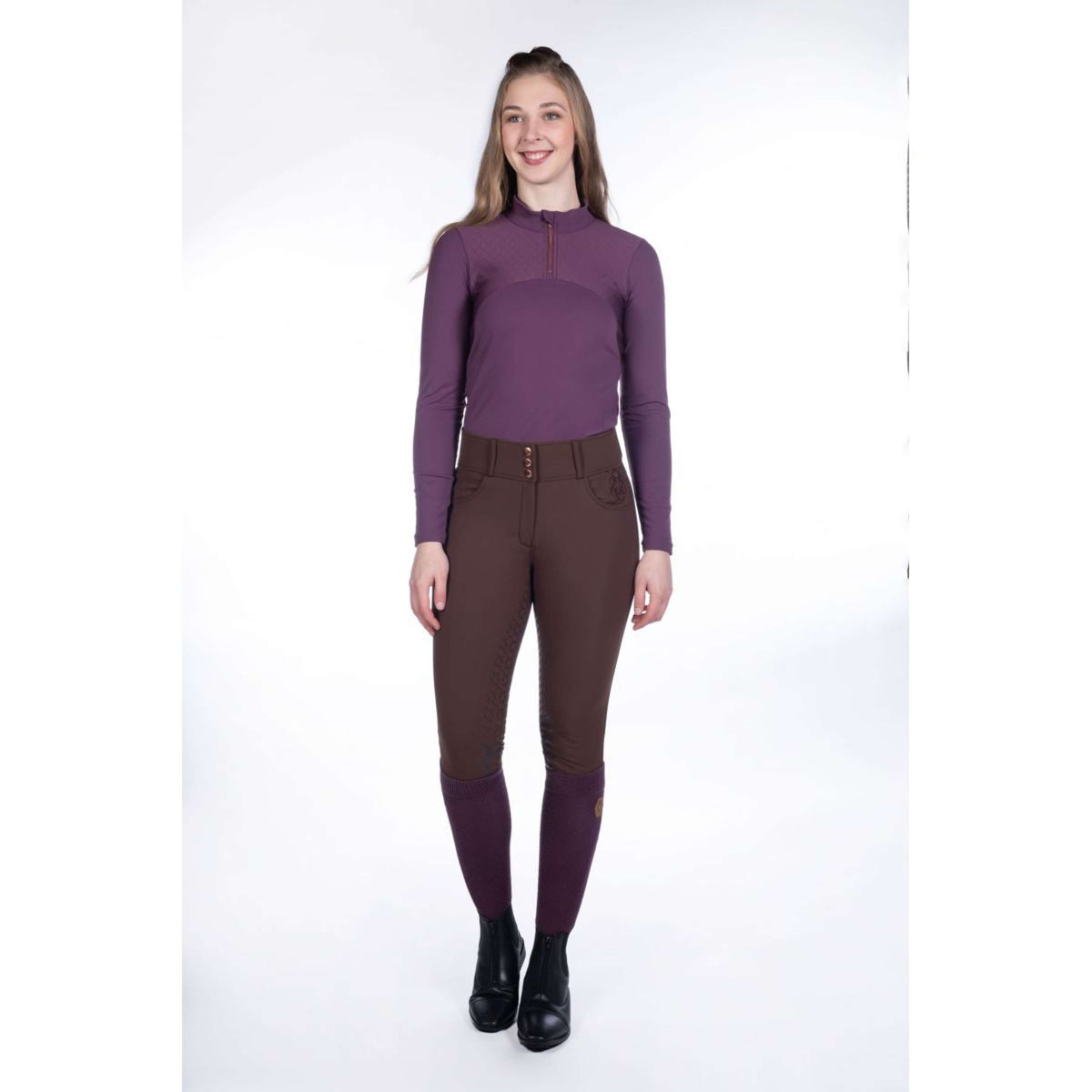 HKM Breeches Arctic Bay Silicone Full Seat Darkbrown