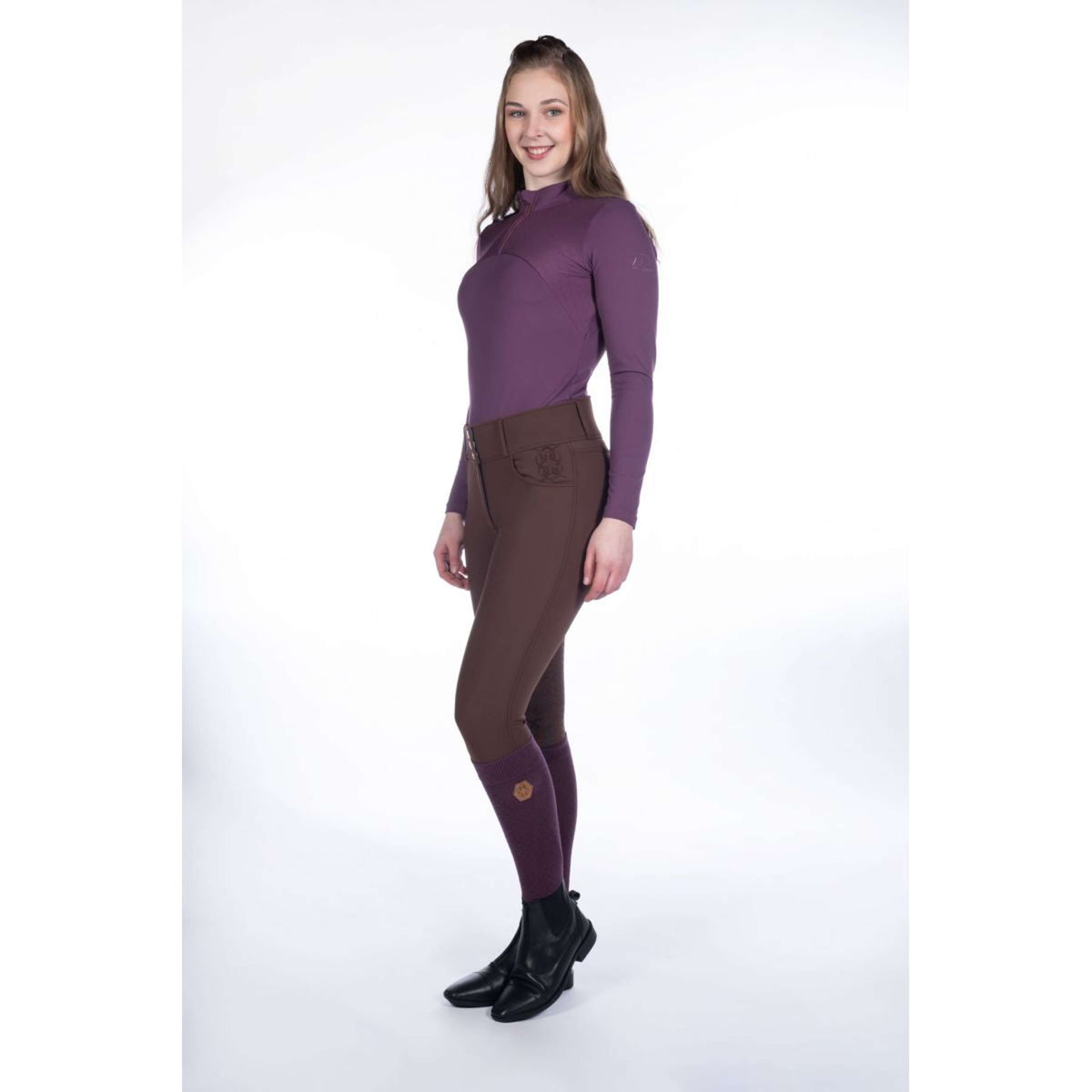 HKM Breeches Arctic Bay Silicone Full Seat Darkbrown