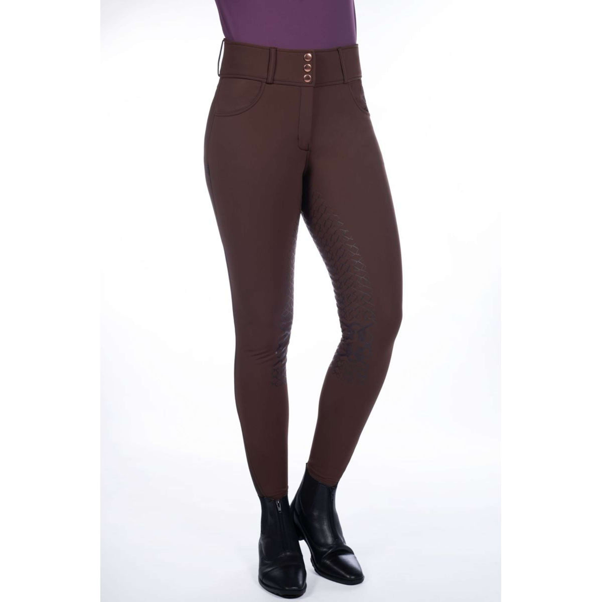 HKM Breeches Arctic Bay Silicone Full Seat Darkbrown