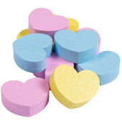 HKM Wooden Treats Hearts Aqua/Pink/Yellow