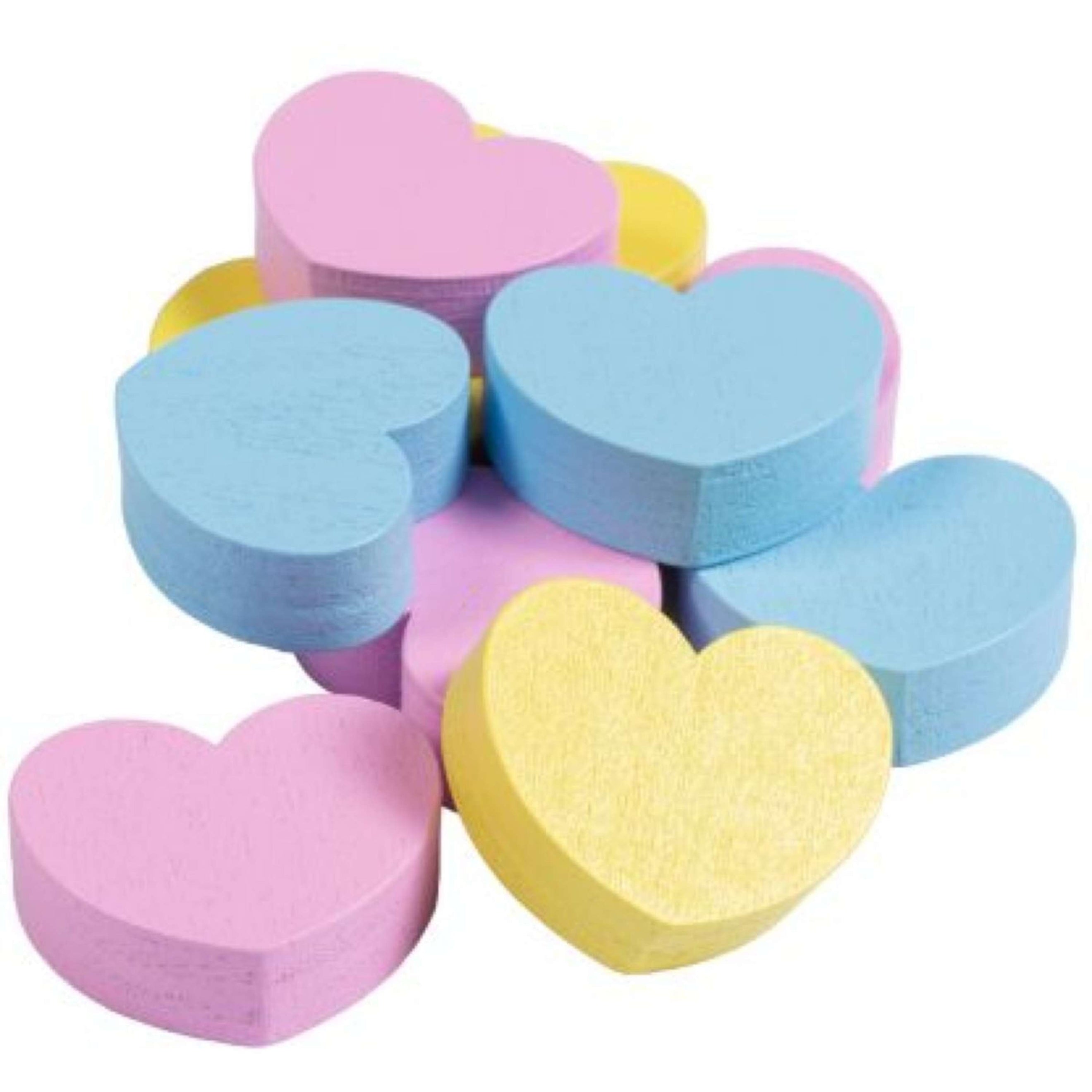 HKM Wooden Treats Hearts Aqua/Pink/Yellow