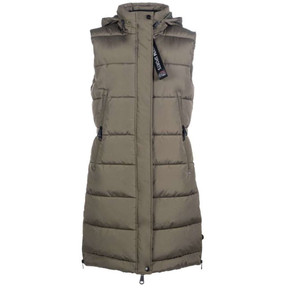 HKM Long Bodywarmer Misty Khaki