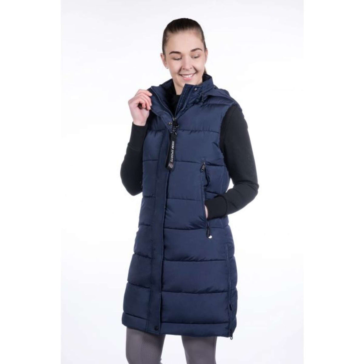 HKM Long Bodywarmer Misty Darkblue