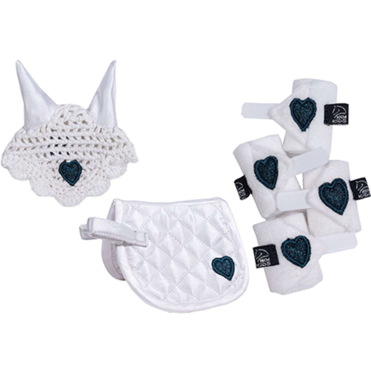 HKM Cuddle Pony Competition set White/Dark blue