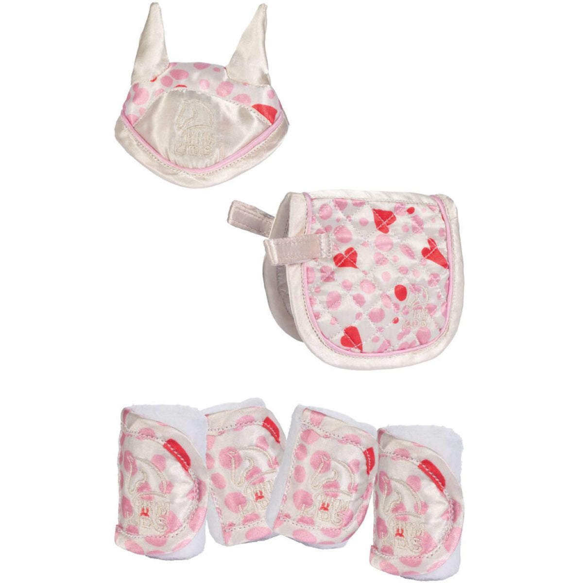 HKM Design Set Cuddle Pony Wool white/pink