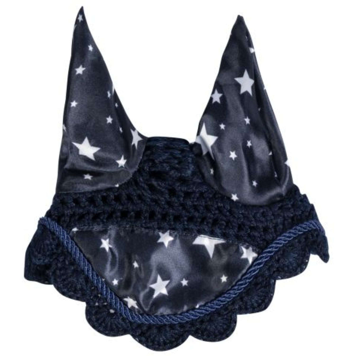 HKM Ear Bonnet Hobby Horsing Print Navy