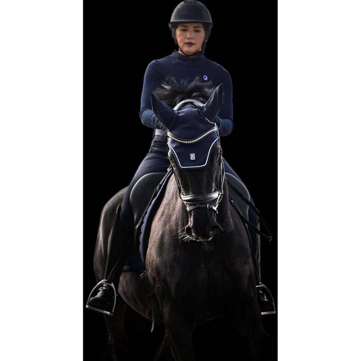 HKM Ear Bonnet Livignio Lauria Garelli Soft Darkblue