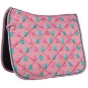 HKM Saddlepad Naples Dressage Magenta/Aqua