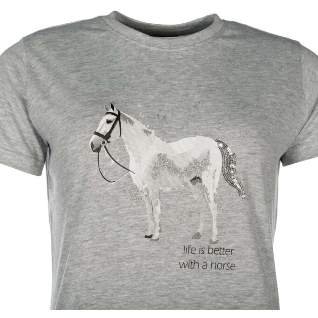 HKM T-Shirt Sparkle Grey Melange
