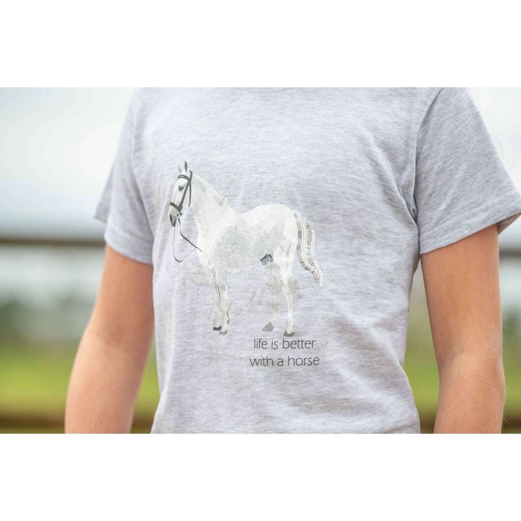 HKM T-Shirt Sparkle Grey Melange
