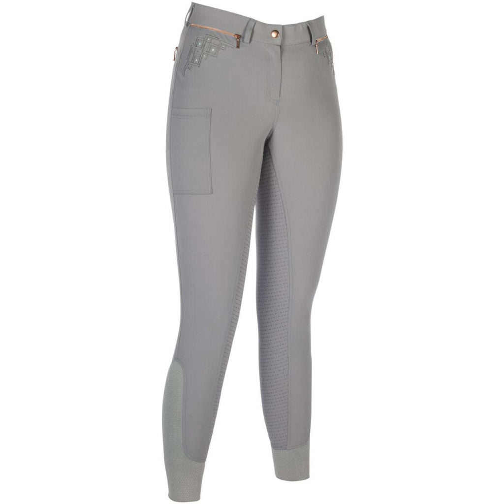 HKM Breeches Rosegold Sparkle Full Grip Gray/Rose Gold