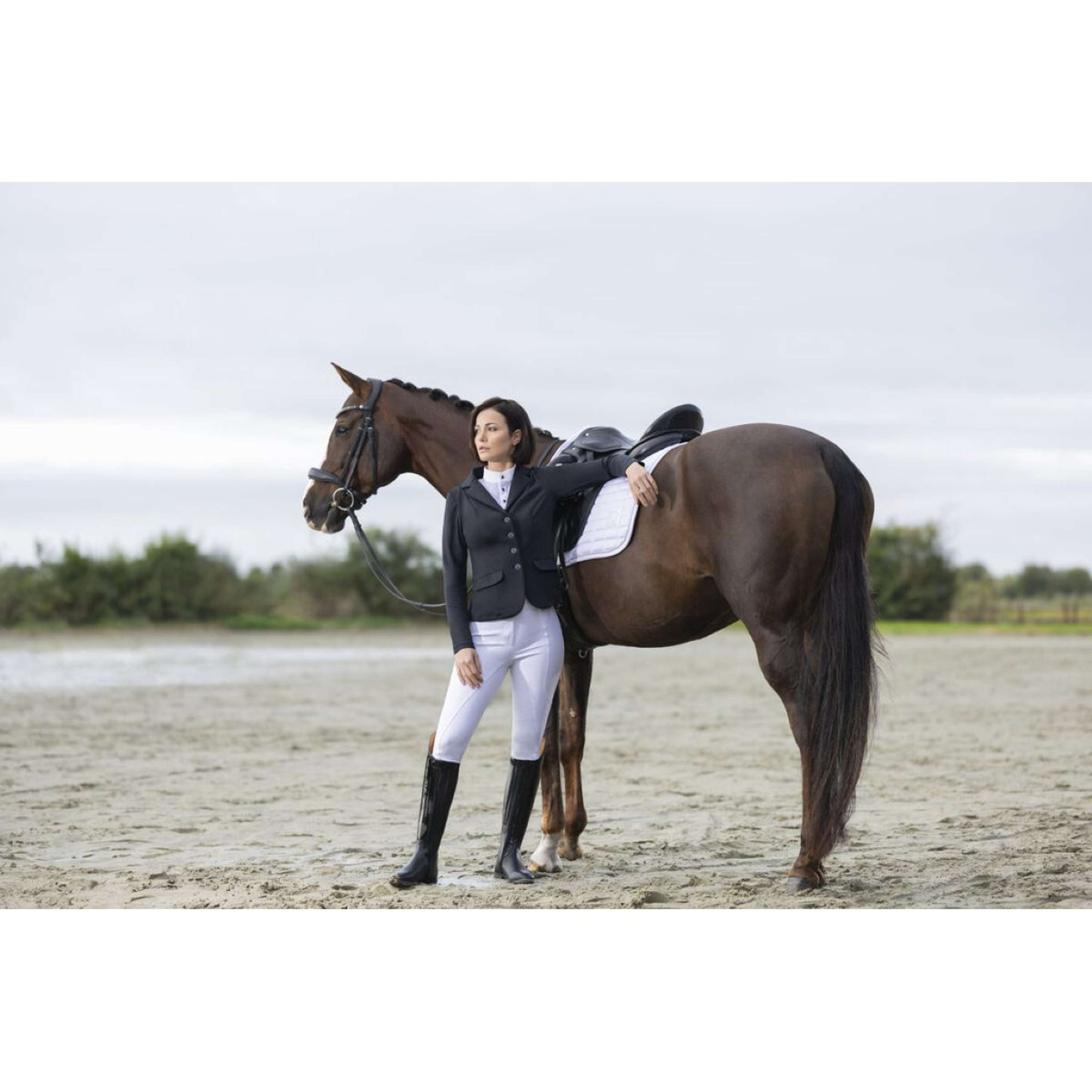 HKM Saddlepad Amalfi Competition Dressage White