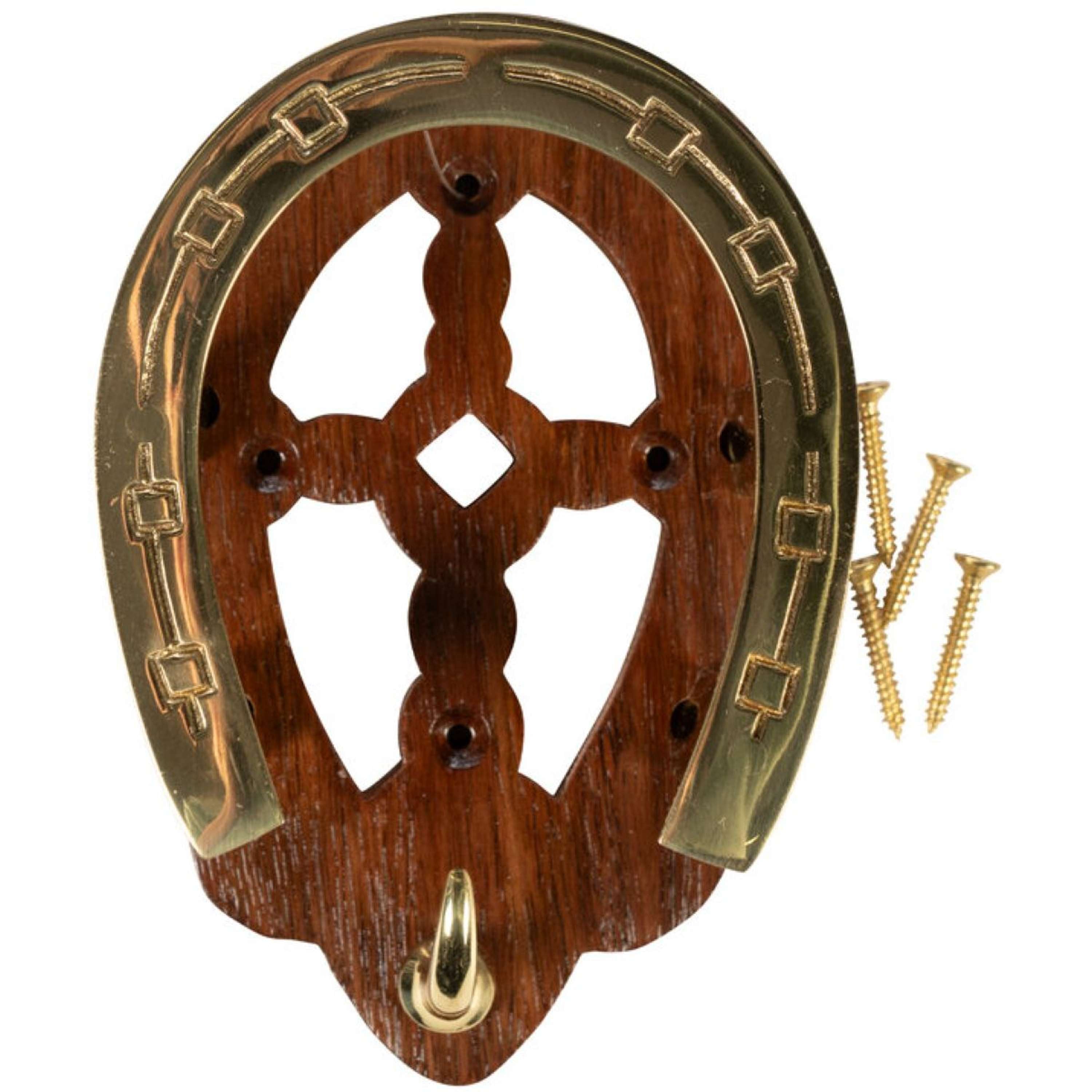 HKM Bridle Holder Brass Magenta