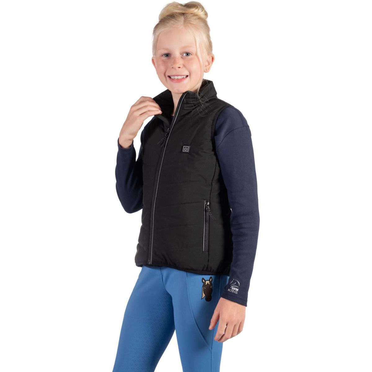 HKM Bodywarmer Cuddle Heated Black