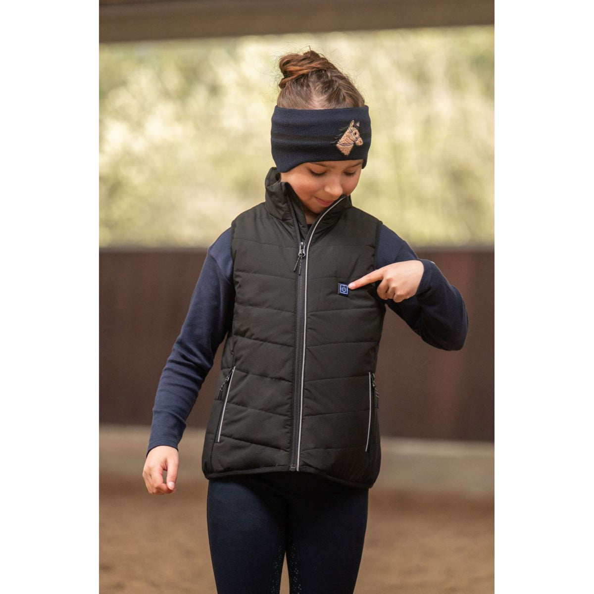 HKM Bodywarmer Cuddle Heated Black