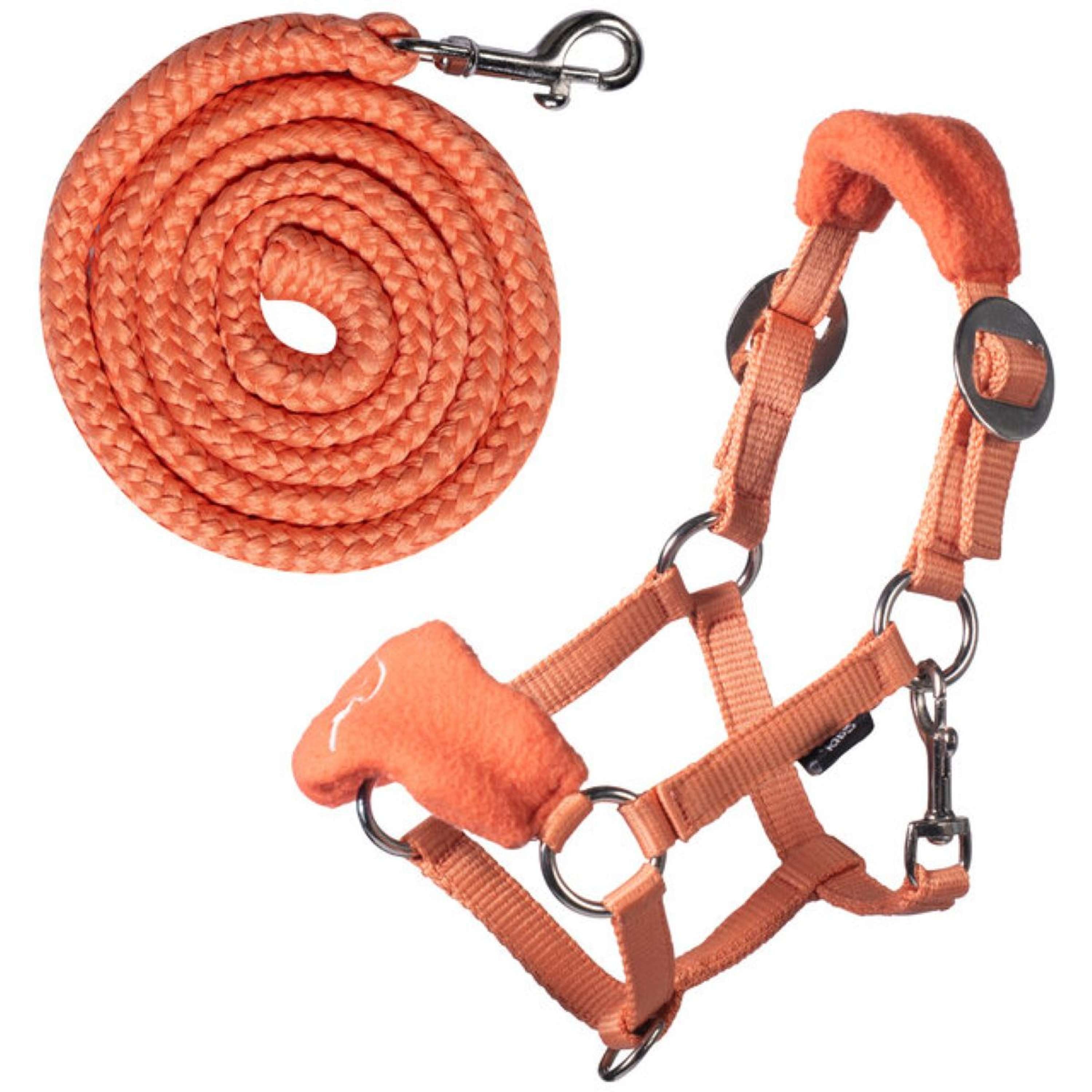 HKM Hobby Horsing Fleece Halter Orange